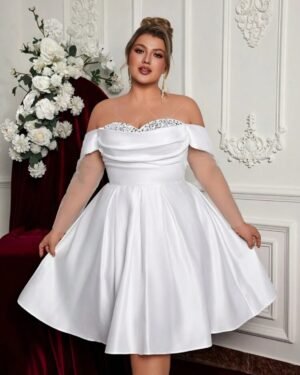 Robe de mariée au genoux