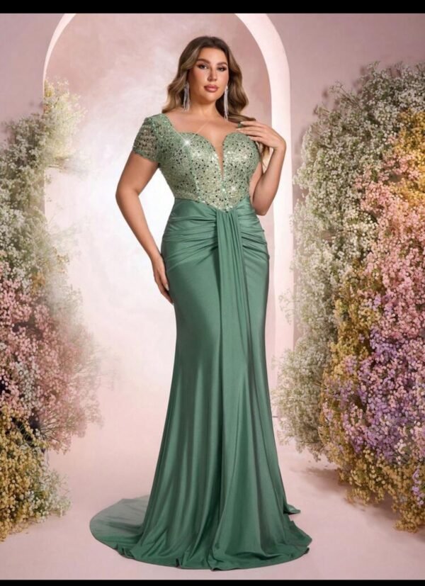 Robe de soirée vert – Image 3